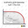 Карниз для ванны Relisan Sofi 170х105 Усиленный 25 мм MrKARNIZ фото 1