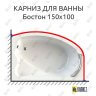 Карниз для ванны Radomir Бостон 150х100 Усиленный 25 мм MrKARNIZ фото 1
