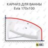 Карниз для ванны Alpen Evia 170х100 Усиленный 25 мм MrKARNIZ фото 1