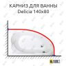Карниз для ванны Jika Delicia 140х80 Усиленный 25 мм MrKARNIZ фото 1