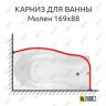 Карниз для ванны Bellsan Милен 169х88 Усиленный 25 мм MrKARNIZ фото 1