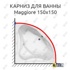 Карниз для ванны Jika Maggiore 150х150 Усиленный 25 мм MrKARNIZ