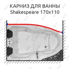 Карниз для ванны Royal Bath SHAKESPEARE Передний борт 170х110 Усиленный 20 мм MrKARNIZ
