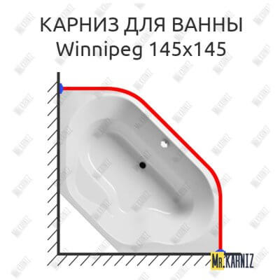 Карниз для ванны Riho Winnipeg 145х145 Усиленный 25 мм MrKARNIZ