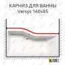 Карниз для ванны Alpen Versys Передний борт 160х85 Усиленный 25 мм MrKARNIZ фото 1