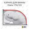 Карниз для ванны 1 MarKa Diana 170х105 Усиленный 25 мм MrKARNIZ фото 1